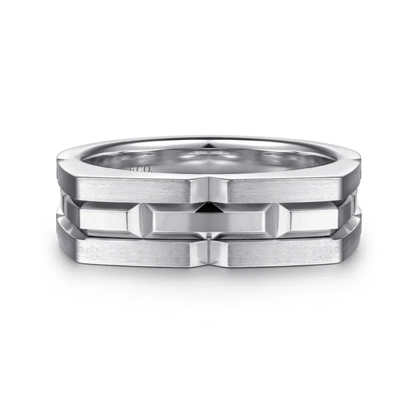 Gabriel Geo Men's Sterling Silver Geometric Ring SVS Fine Jewelry Oceanside, NY