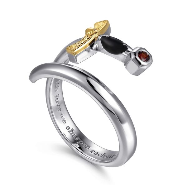 Gabriel & Co. Forged In Love Yellow Gold & Silver Ring Image 3 SVS Fine Jewelry Oceanside, NY