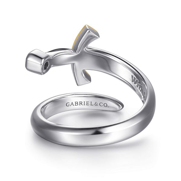 Gabriel & Co. Forged In Love Yellow Gold & Silver Ring Image 5 SVS Fine Jewelry Oceanside, NY
