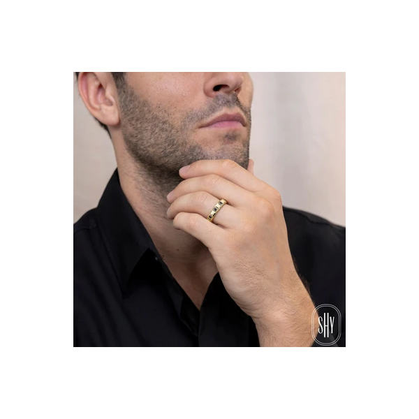 Shy Creation Men's White Gold & Black Diamond Ring Image 2 SVS Fine Jewelry Oceanside, NY