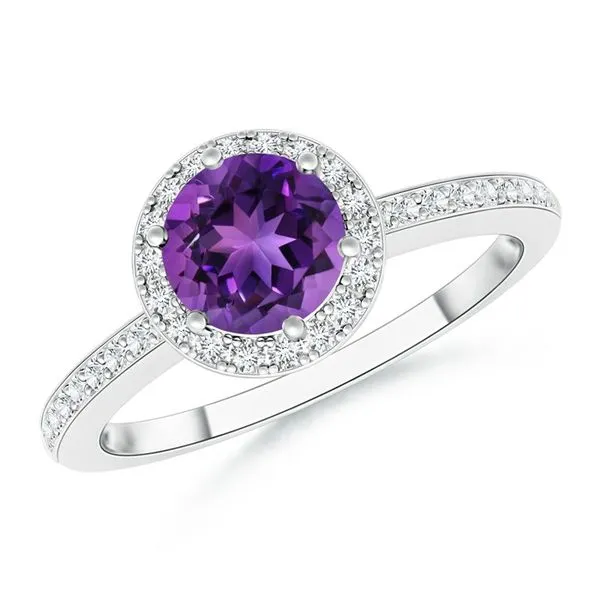 White Gold, Diamond, & Amethyst Ring SVS Fine Jewelry Oceanside, NY