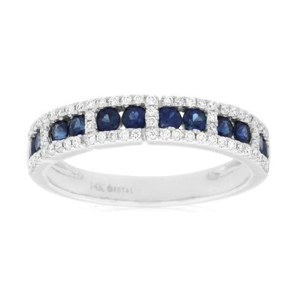 14K White Gold, Diamond, & Sapphire Ring SVS Fine Jewelry Oceanside, NY