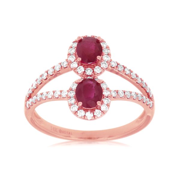 14K Rose Gold, Diamond, & Ruby Ring SVS Fine Jewelry Oceanside, NY