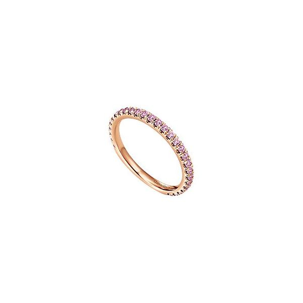 Gabriel & Co. Rose Gold Pink Sapphire Ring Image 3 SVS Fine Jewelry Oceanside, NY