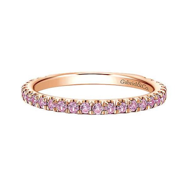 Gabriel & Co. Rose Gold Pink Sapphire Ring SVS Fine Jewelry Oceanside, NY
