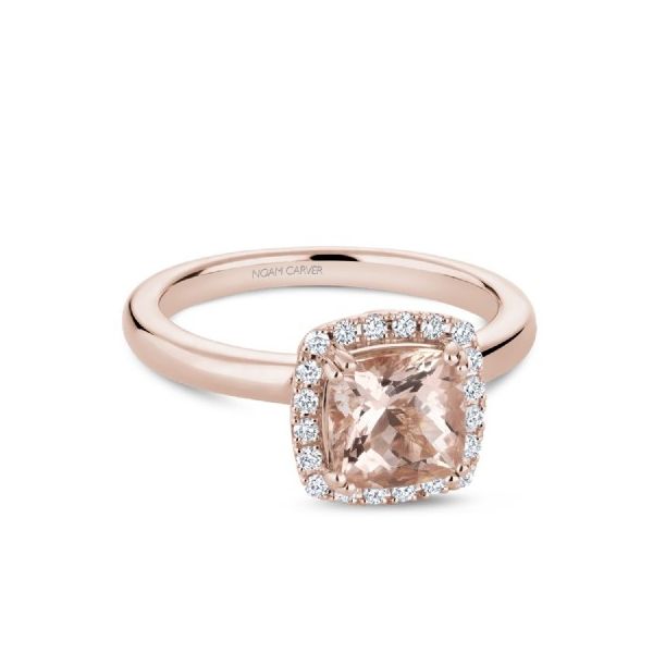 Noam Carver Rose Gold, Morganite, and Diamond Ring SVS Fine Jewelry Oceanside, NY