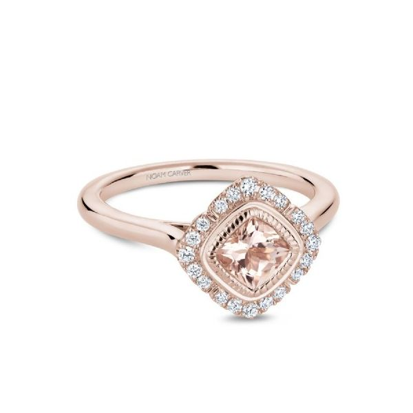 Noam Carver Rose Gold, Morganite, and Diamond Ring SVS Fine Jewelry Oceanside, NY