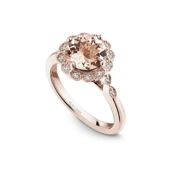 Noam Carver Rose Gold, Morganite, and Diamond Ring Size 6.5 Image 3 SVS Fine Jewelry Oceanside, NY