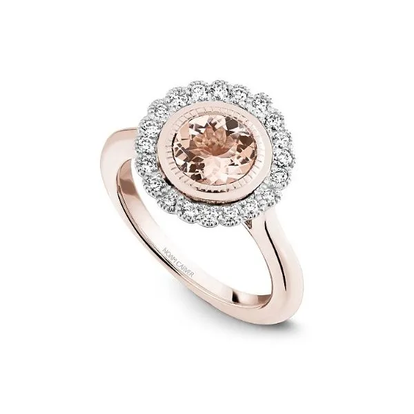 Noam Carver Rose And White Gold, Morganite, and Diamond Ring Image 3 SVS Fine Jewelry Oceanside, NY