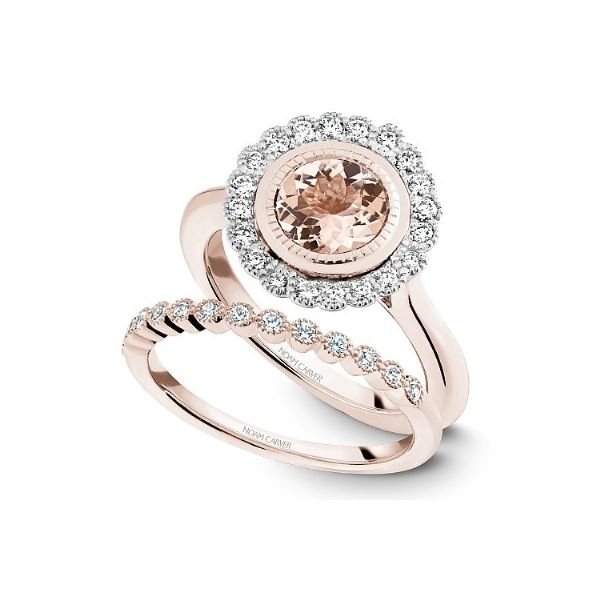 Noam Carver Rose And White Gold, Morganite, and Diamond Ring Image 4 SVS Fine Jewelry Oceanside, NY