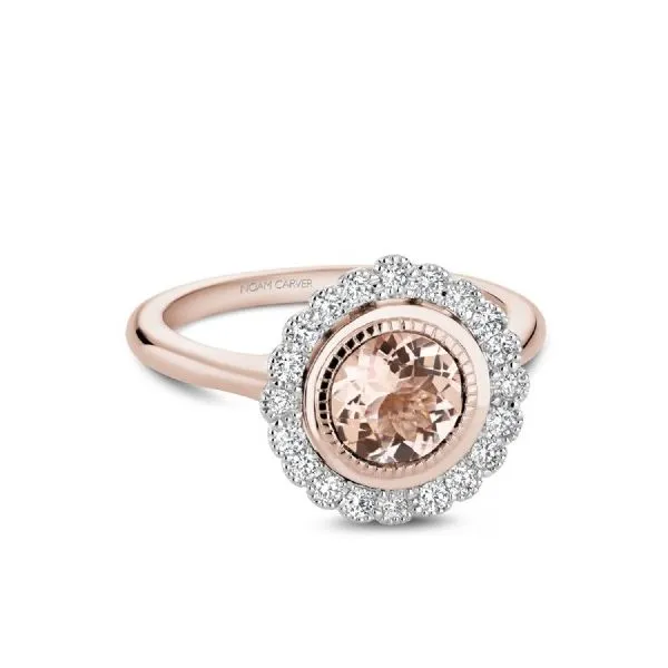 Noam Carver Rose And White Gold, Morganite, and Diamond Ring SVS Fine Jewelry Oceanside, NY