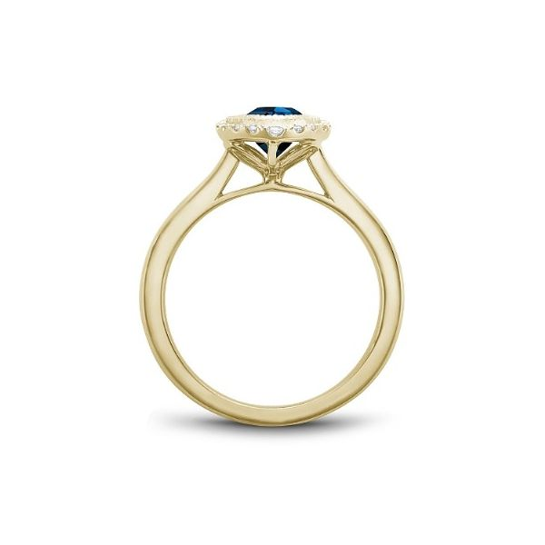 Noam Carver Yellow Gold, London Blue Topaz and Diamond Ring Image 2 SVS Fine Jewelry Oceanside, NY