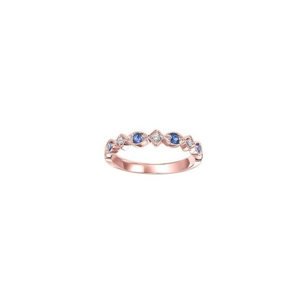 Rose Gold Stackable Prong Sapphire Band SVS Fine Jewelry Oceanside, NY