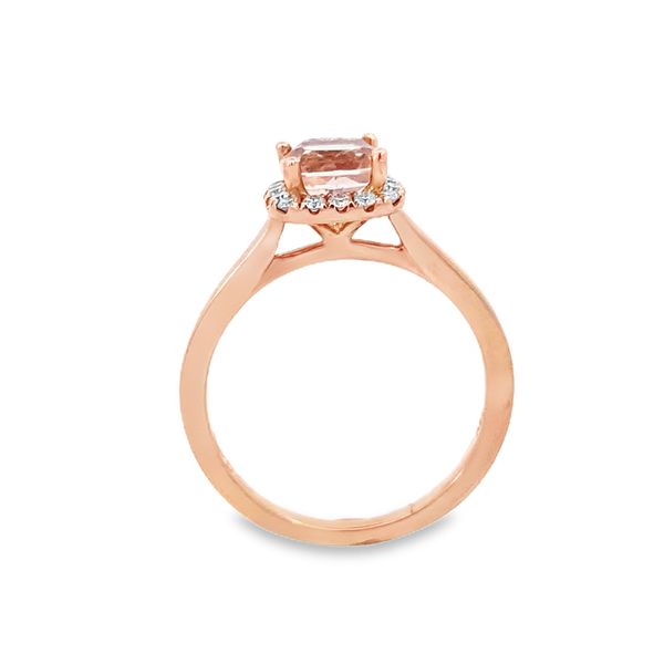 Rose Gold, Diamond, And Morganite Ring, Size 6.5 Image 2 SVS Fine Jewelry Oceanside, NY