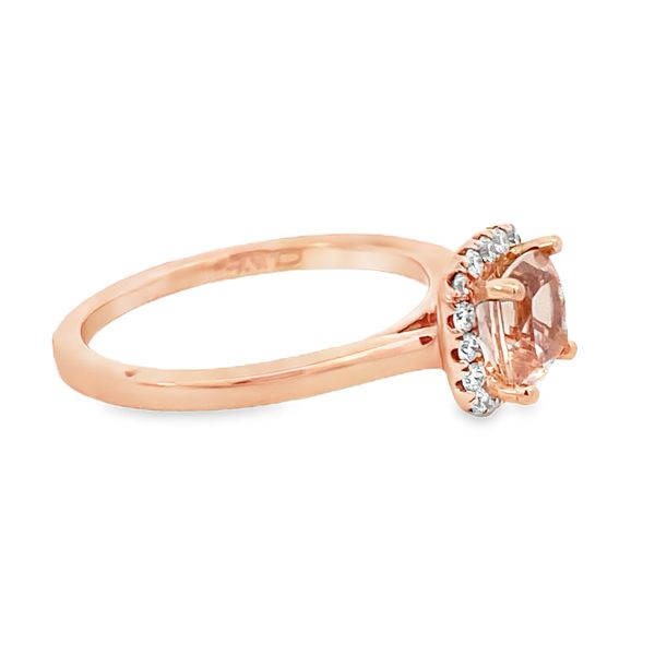 Rose Gold, Diamond, And Morganite Ring, Size 6.5 Image 3 SVS Fine Jewelry Oceanside, NY