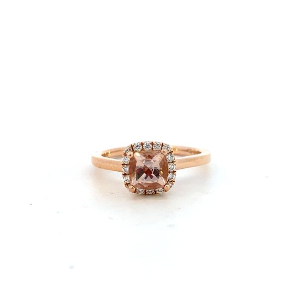 Rose Gold, Diamond, And Morganite Ring, Size 6.5 Image 4 SVS Fine Jewelry Oceanside, NY