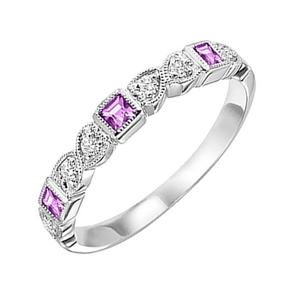 SVS Stackable Band Collection: Pink Sapphire Image 3 SVS Fine Jewelry Oceanside, NY