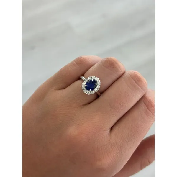 White Gold, Sapphire, & Diamond Ring, Size 6.5 Image 4 SVS Fine Jewelry Oceanside, NY