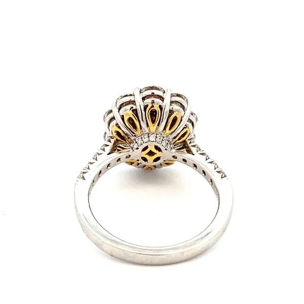 White & Yellow Gold, Ruby, & Diamond Ring Size 6.5