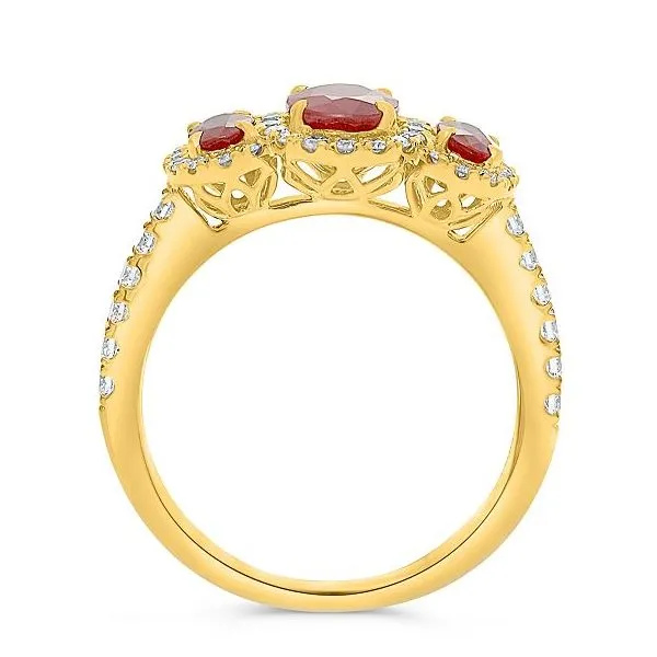Yellow Gold, Ruby, & Diamond Ring, Size 6.5 Image 2 SVS Fine Jewelry Oceanside, NY