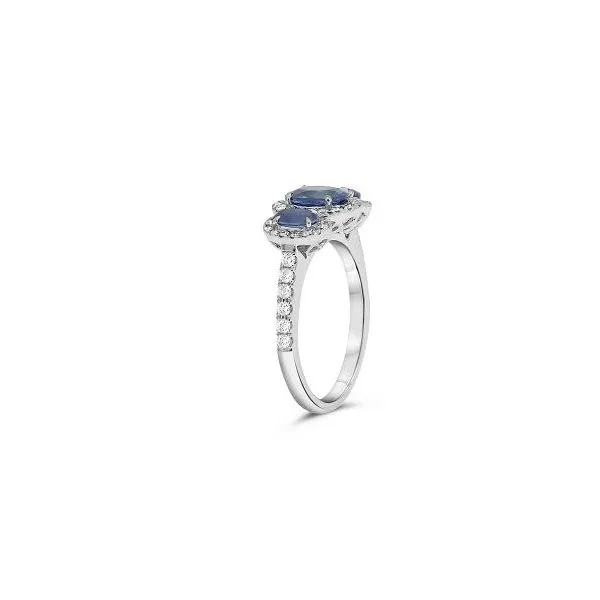 Platinum, Sapphire, & Diamond Ring, Size 6.5 Image 3 SVS Fine Jewelry Oceanside, NY