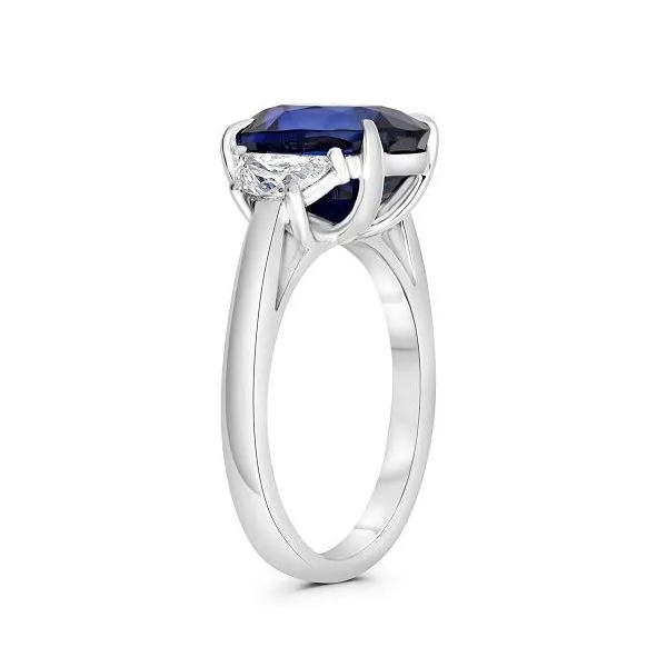 Platinum, Sapphire, & Diamond Ring, Size 6.5 Image 3 SVS Fine Jewelry Oceanside, NY