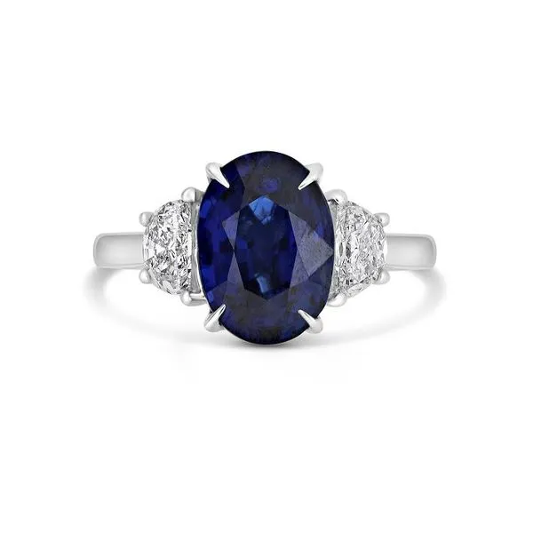 Platinum, Sapphire, & Diamond Ring, Size 6.5 SVS Fine Jewelry Oceanside, NY
