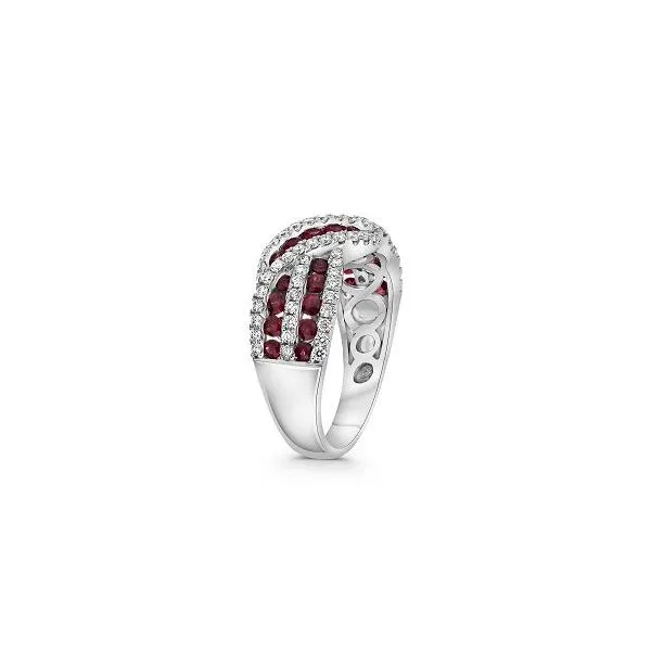 White Gold, Ruby, & Diamond Ring, Size 6.5 Image 3 SVS Fine Jewelry Oceanside, NY