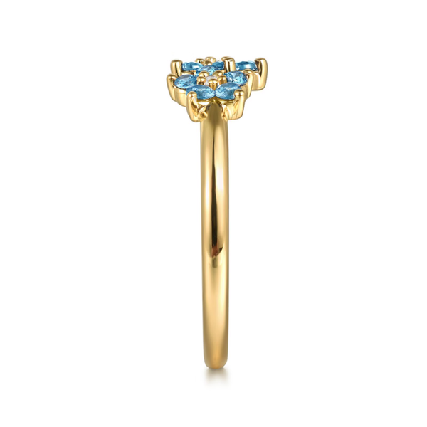 Gabriel & Co. Contemporary Yellow Gold Classic Ring Image 4 SVS Fine Jewelry Oceanside, NY