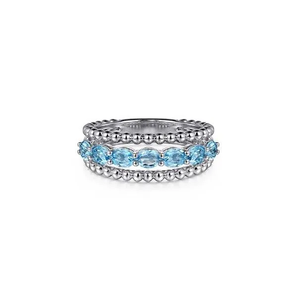 Gabriel & Co. Bujukan Silver & Blue Topaz Ring SVS Fine Jewelry Oceanside, NY