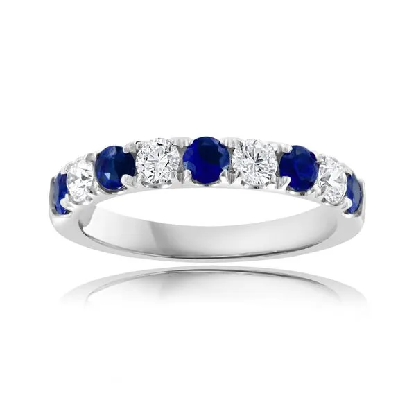 White Gold, Sapphire, And Diamond Ring, Size 6 SVS Fine Jewelry Oceanside, NY