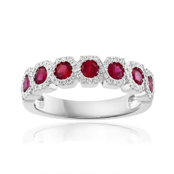 White Gold, Ruby, And Diamond Ring SVS Fine Jewelry Oceanside, NY