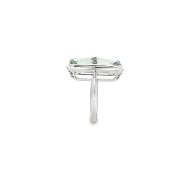 White Gold And Green Amethyst Ring Image 2 SVS Fine Jewelry Oceanside, NY
