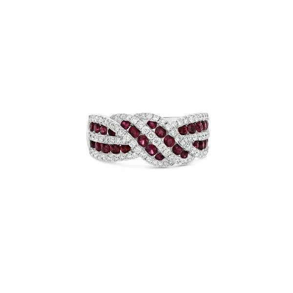 White Gold, Ruby, & Diamond Ring, Size 6.5 SVS Fine Jewelry Oceanside, NY
