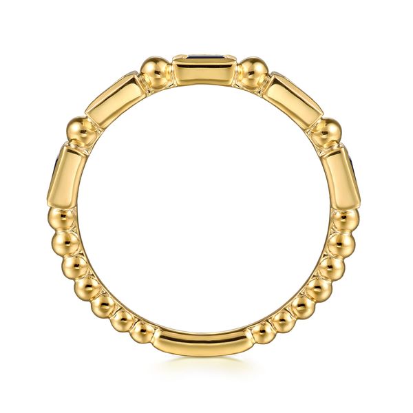 Gabriel Stackable Yellow Gold Sapphire Ring Image 2 SVS Fine Jewelry Oceanside, NY
