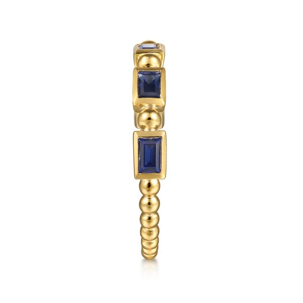 Gabriel Stackable Yellow Gold Sapphire Ring Image 4 SVS Fine Jewelry Oceanside, NY