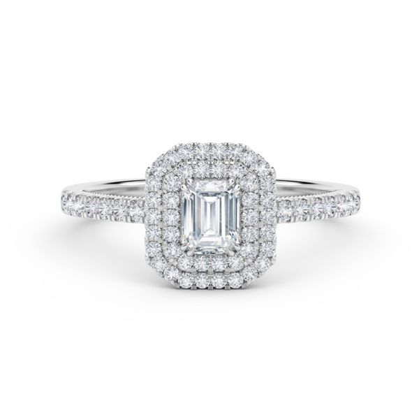 Forevermark Double Halo Emerald Cut Engagement Ring SVS Fine Jewelry Oceanside, NY