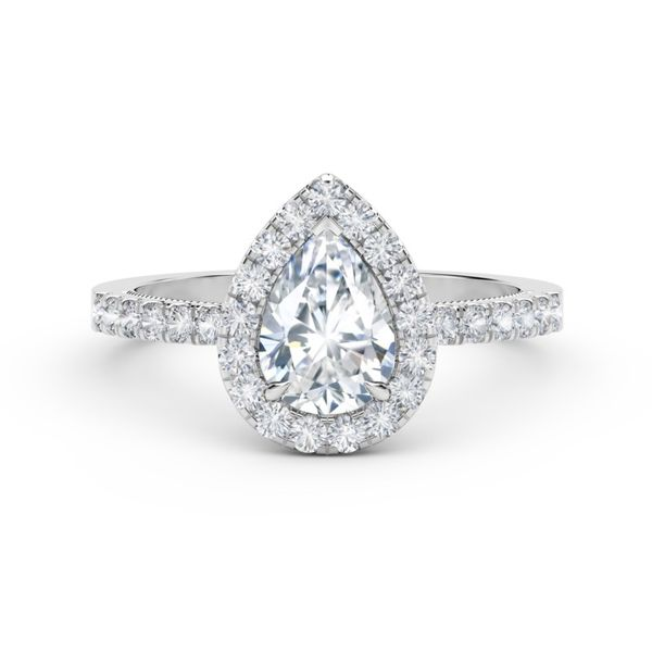 Forevermark Pear Halo Diamond Engagement Ring SVS Fine Jewelry Oceanside, NY