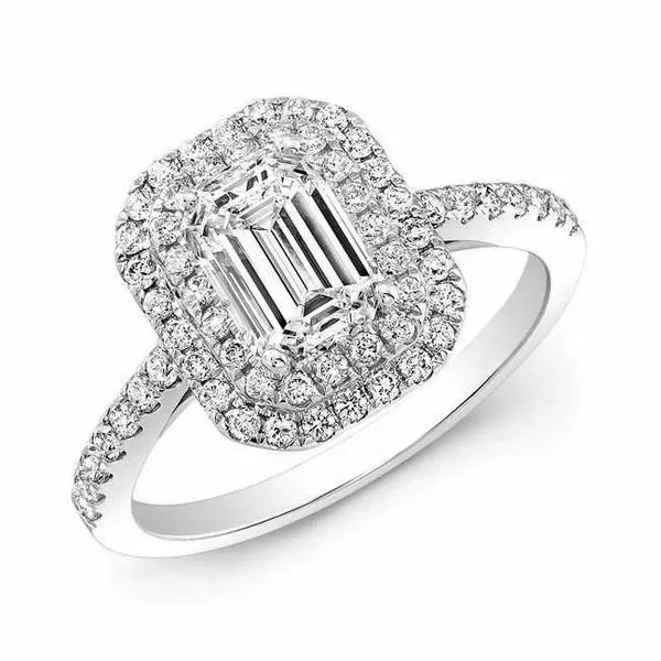 SVS Signature Double Halo Diamond Engagement Ring SVS Fine Jewelry Oceanside, NY