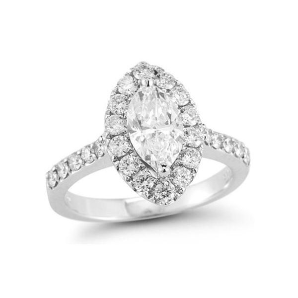 Marquise Halo Diamond Engagement Ring SVS Fine Jewelry Oceanside, NY