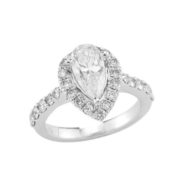 Pear Halo Diamond Engagement Ring SVS Fine Jewelry Oceanside, NY