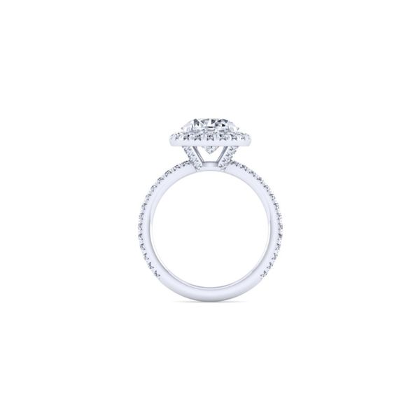 Gabriel & Co. ** LAB GROWN ** White Gold Halo Engagement Ring Image 2 SVS Fine Jewelry Oceanside, NY