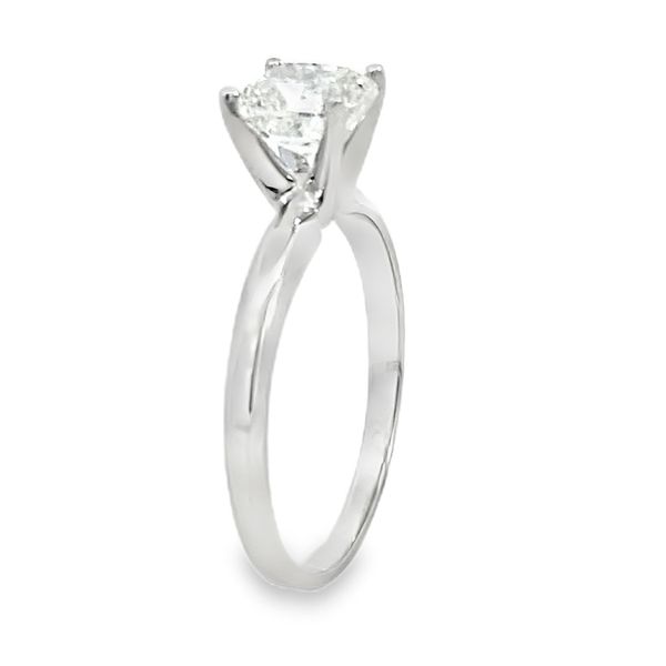 Cushion Cut Diamond Solitaire Engagement Ring, 1.21ct, GIA Graded, 14K White Gold Image 2 SVS Fine Jewelry Oceanside, NY