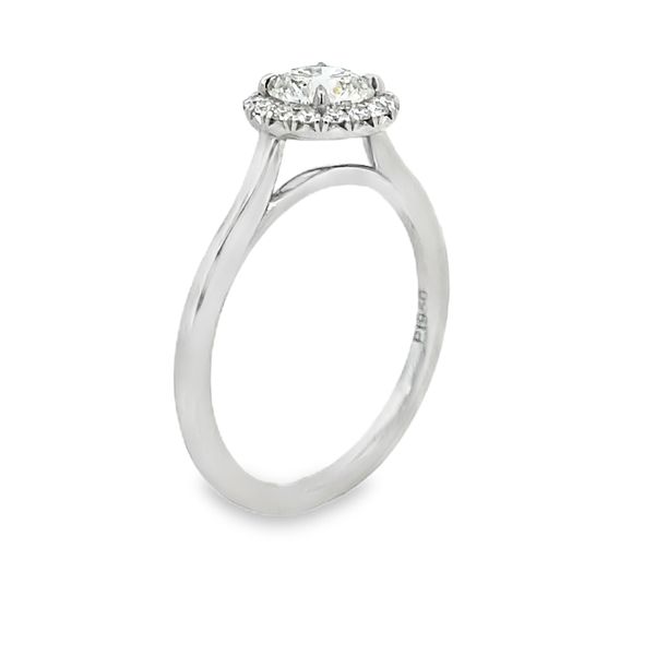 Forevermark Round Halo Engagement Ring, 0.70ct Center, Platinum, 0.83ctw Image 3 SVS Fine Jewelry Oceanside, NY