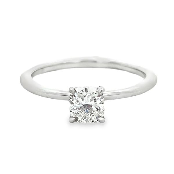 Forevermark Cushion Solitaire Engagement Ring, Platinum, 0.52ct Image 2 SVS Fine Jewelry Oceanside, NY