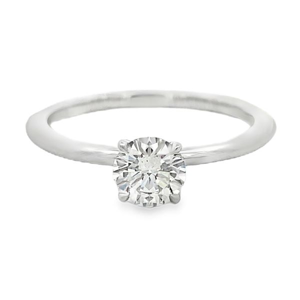 Forevermark Round Solitaire Engagement Ring, Platinum, 0.51ct Image 2 SVS Fine Jewelry Oceanside, NY