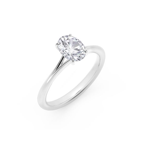 Forevermark Oval Icon™ Setting Platinum Engagement Ring, .74ctw Image 2 SVS Fine Jewelry Oceanside, NY