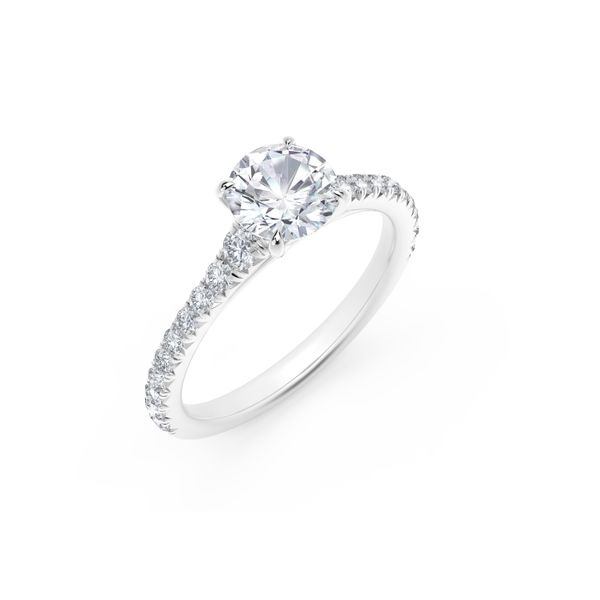 Forevermark Round Icon™ Setting Platinum Engagement Ring, .72ctw Image 2 SVS Fine Jewelry Oceanside, NY