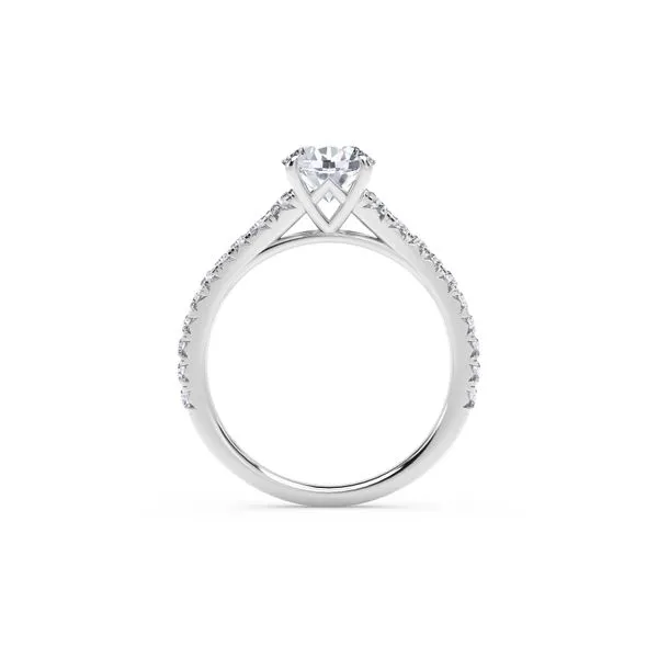 Forevermark Round Icon™ Setting Platinum Engagement Ring, .72ctw Image 3 SVS Fine Jewelry Oceanside, NY