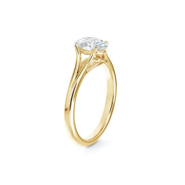 Forevermark Unity Yellow Gold Oval Engagement Ring Image 2 SVS Fine Jewelry Oceanside, NY
